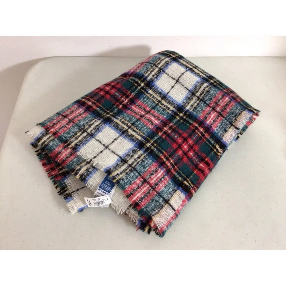 Old Navy Plaid Winter Scarf New